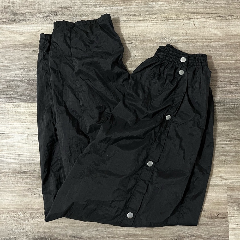 vintage russell athletic side snap button tear away wind pant